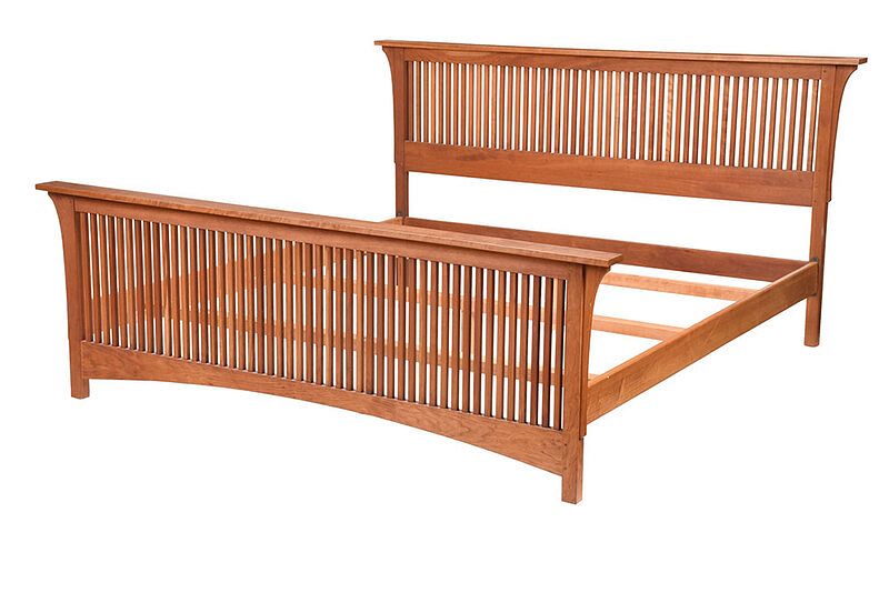 Appraisal: Contemporary Stickley King Size Bedstead early st century Prairie style