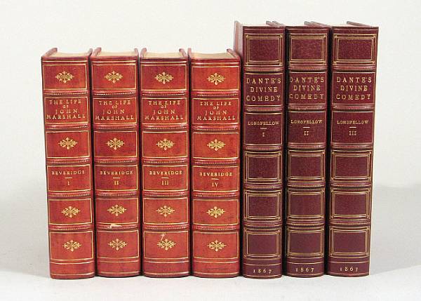 Appraisal: BINDINGS books including Longfellow Henry Wordsworth The Divine Comedy of