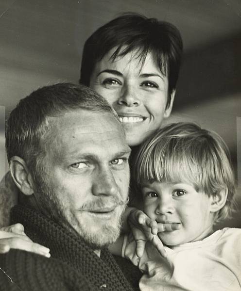 Appraisal: Two photographs of Steve and Neile McQueen one with their