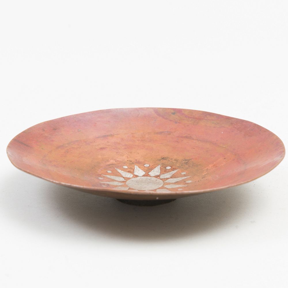 Appraisal: Claudius Linossier Patinated Copper Dish Signed 'Linossier' in diam Barry