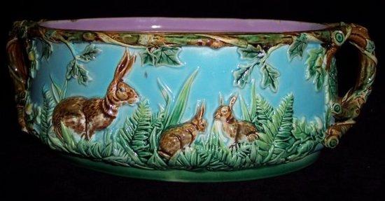 Appraisal: A Minton Majolica game dish by George Jones cover missing