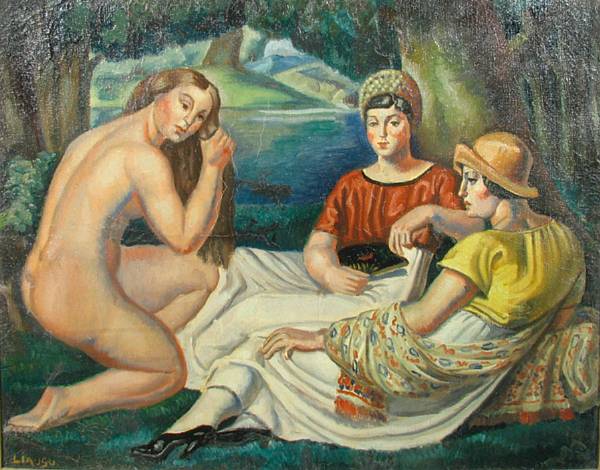 Appraisal: Camille Liausu French - Three Women signed 'LIAUSU' lower left