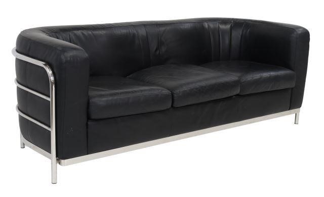 Appraisal: Italian modern black leather Onda sofa designed by Paolo Lomazzi