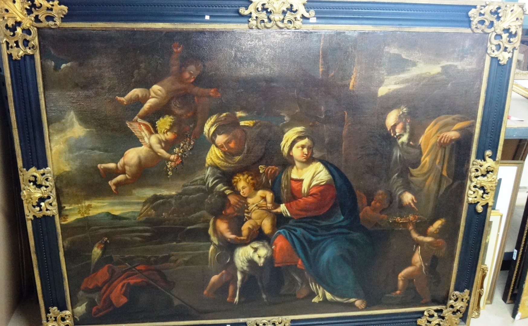 Appraisal: Circle of Pietro Testa The Holy Family oil on canvas