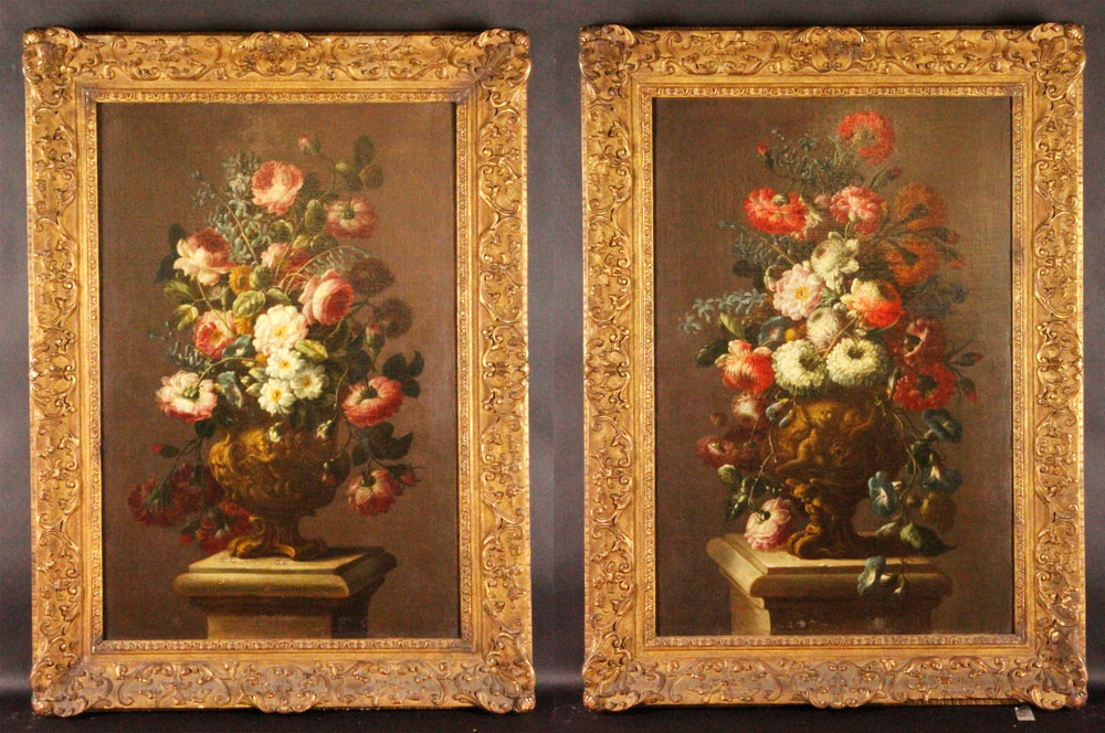 Appraisal: - Pair of Venetian Still Lifes O C Pair of