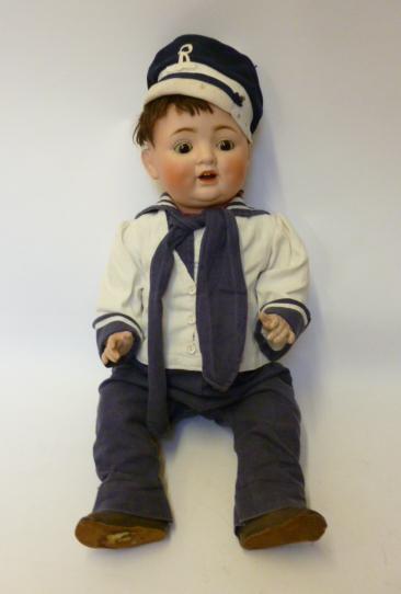 Appraisal: A Catterfelder Puppenfabrik bisque head boy character doll head by