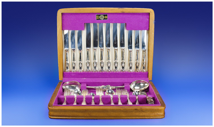 Appraisal: Slack and Barlow Canteen of Sheffield Silver Plate Cutlery Set