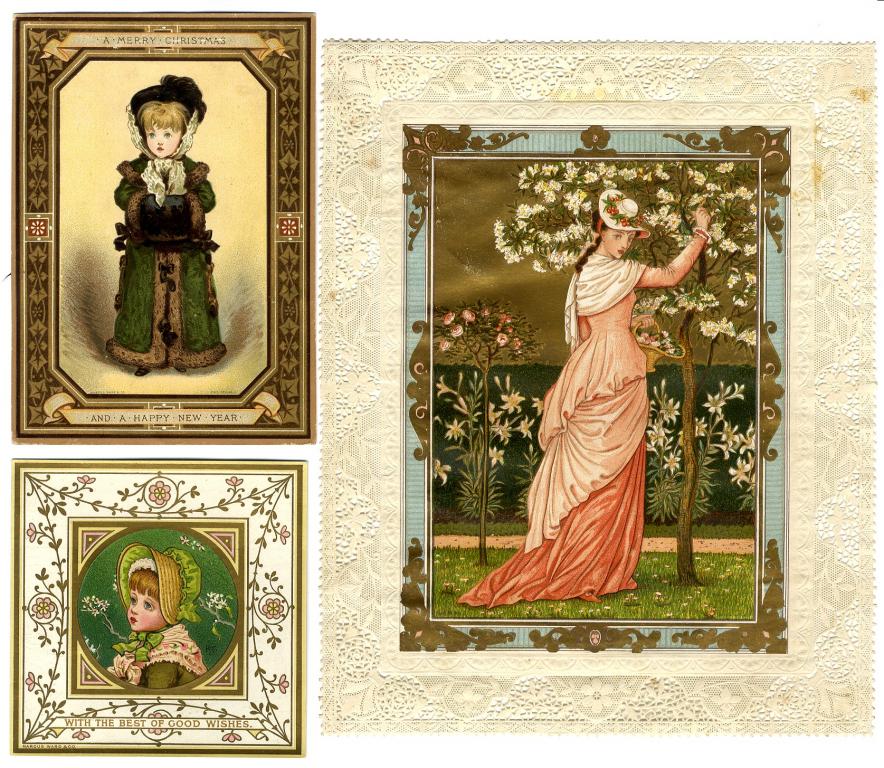 Appraisal: A COLLECTION OF VICTORIAN GREETINGS CARDS ILLUSTRATED BY KATE GREENAWAY