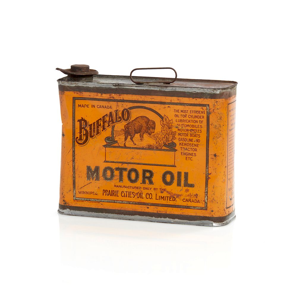 Appraisal: Buffalo Motor Oil Large Tin Large tin of Buffalo Motor