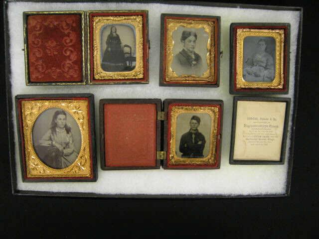 Appraisal: Tintypes in cases includes soldier