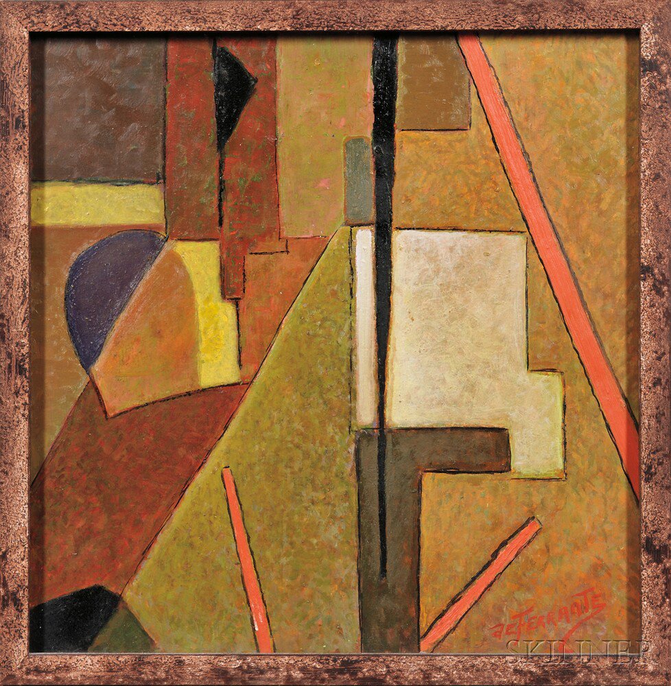 Appraisal: Mario de Ferrante American - Abstraction Signed de Ferrante l