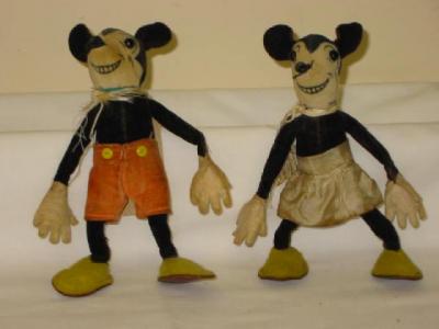 Appraisal: A pair of Walt Disney soft toys Mickey Mouse and