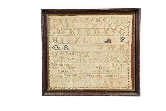 Appraisal: SAMPLER Sarah Howard Dudley Enfield probably Massaachusetts ca silk on