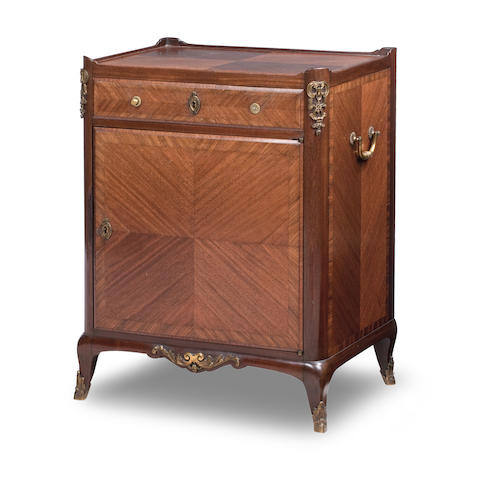 Appraisal: A mahogany and kingwood banded side cabinet probably made or