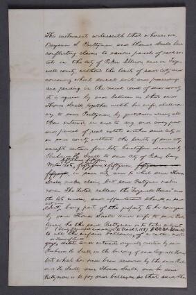 Appraisal: LINCOLN ABRAHAM AUTOGRAPH LEGAL DOCUMENT SIGNED April Document outlining an