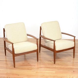 Appraisal: Pair Grete Jalk for France Sons armchairs Pair Grete Jalk