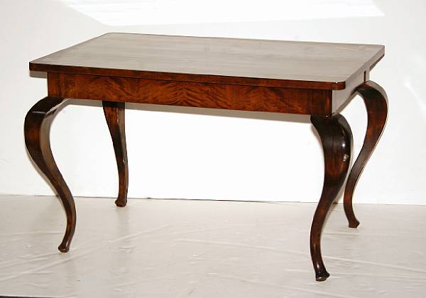 Appraisal: A Rococo style walnut table height in width in depth