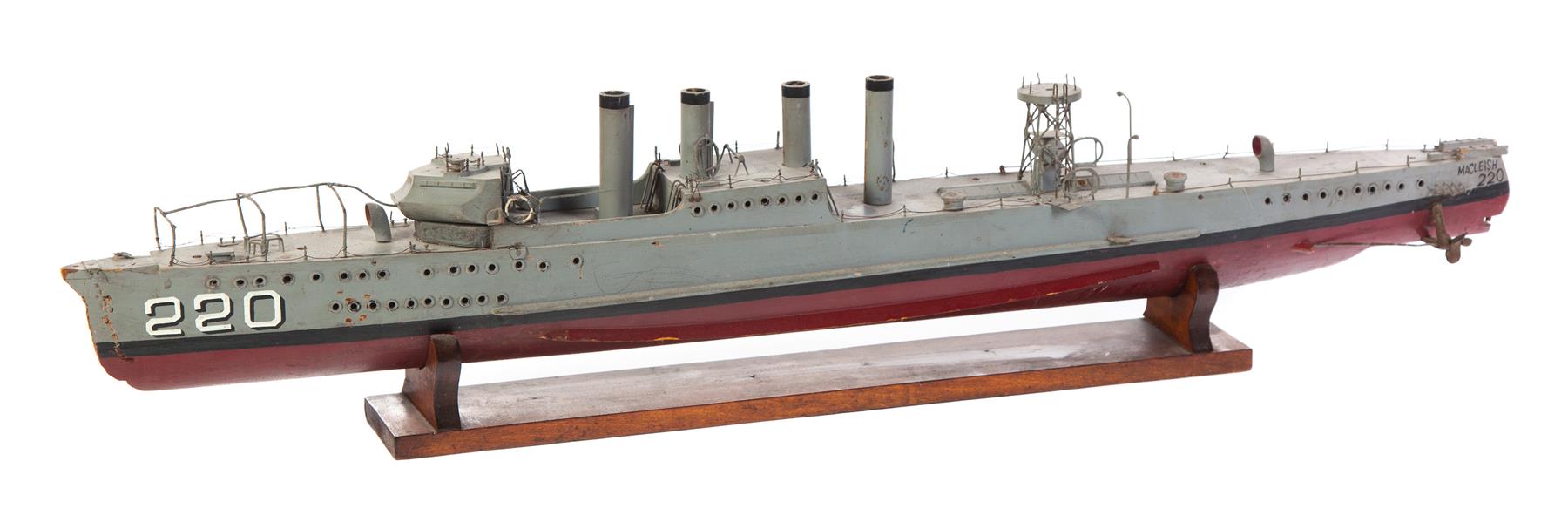 Appraisal: MODEL OF U S S MACLEISH American st half- th