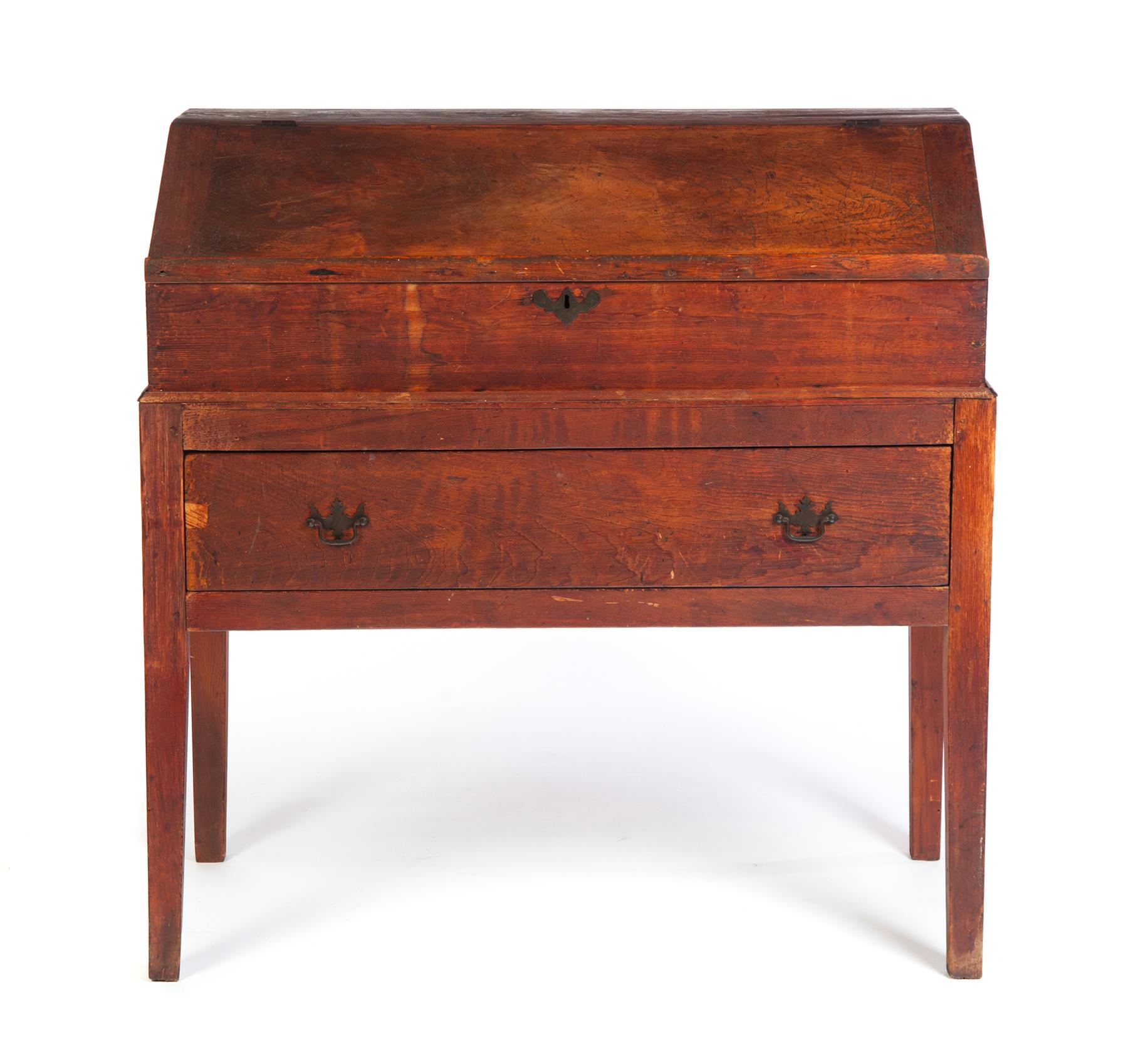 Appraisal: LIFT-LID CLERK'S DESK ON FRAME American st quarter- th century