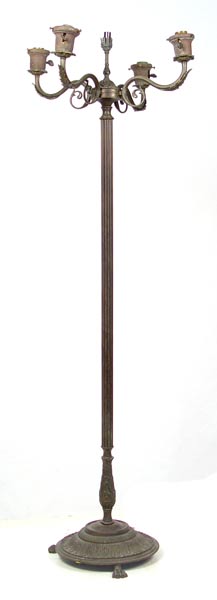 Appraisal: LIGHT FLOOR LAMP Stands a bit at an angle ''h