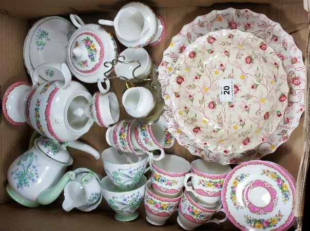 Appraisal: Tray comprising of Shelley part Tea Set including Teapot Tea