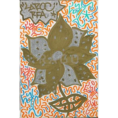 Appraisal: LA II ANGEL ORTIZ American b Marker and metallic paint