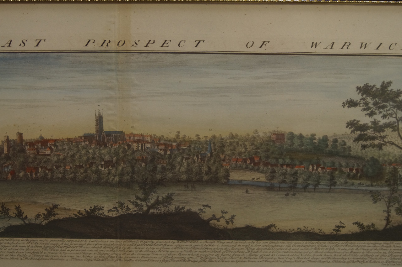 Appraisal: The South East Prospect of Warwick Engraving by Samuel Nathaniel