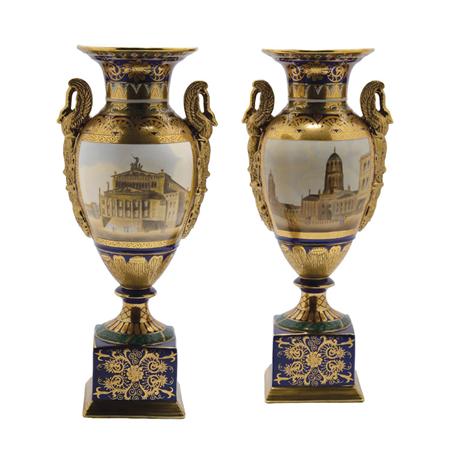 Appraisal: Pair of Old Paris Style Porcelain Vases Estimate -