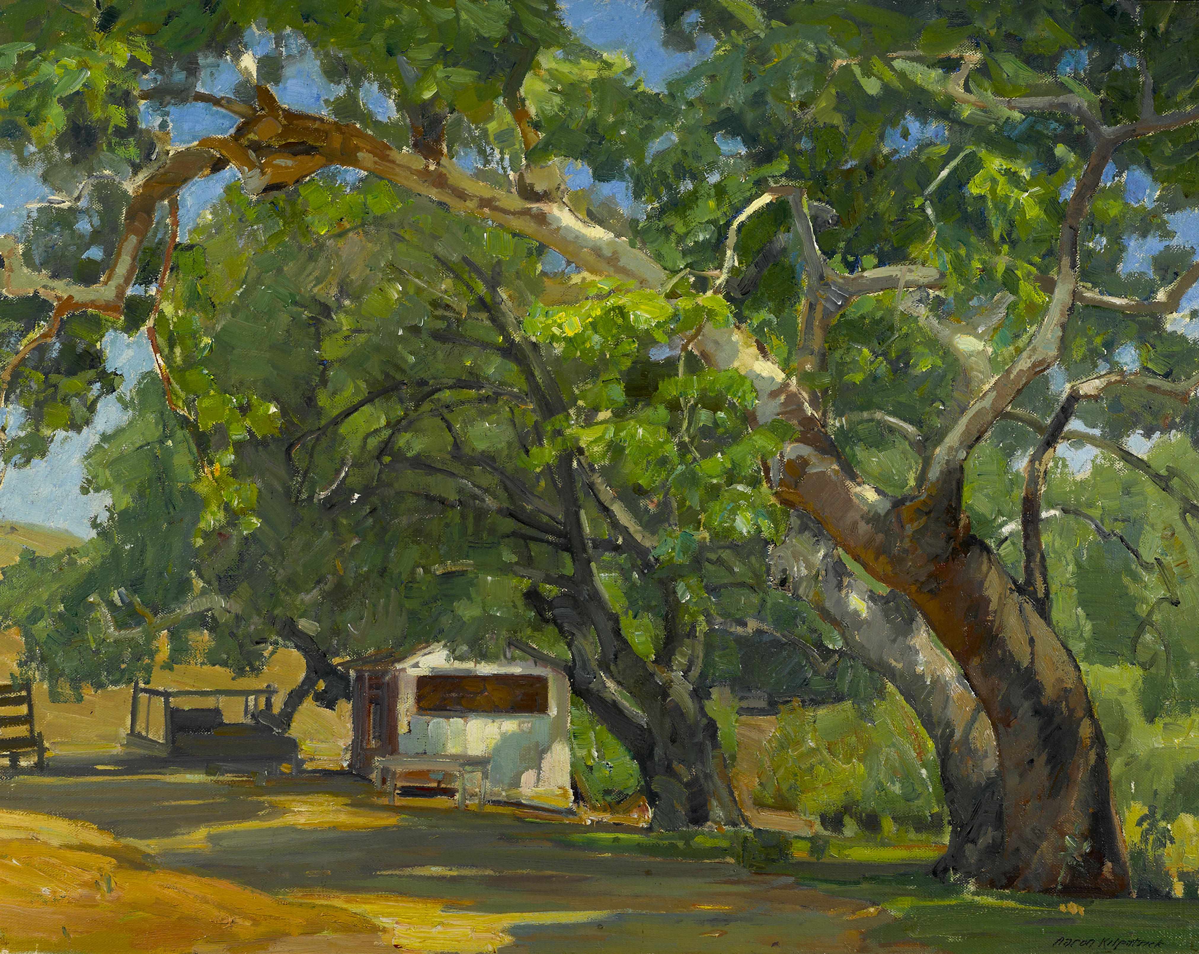 Appraisal: Aaron Edward Kilpatrick American - Sycamores and oaks signed 'Aaron