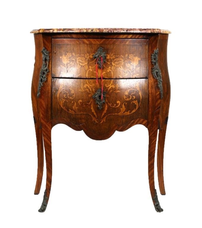 Appraisal: FRENCH LOUIS XV STYLE BOMBE COMMODEFrench Louis XV style commode