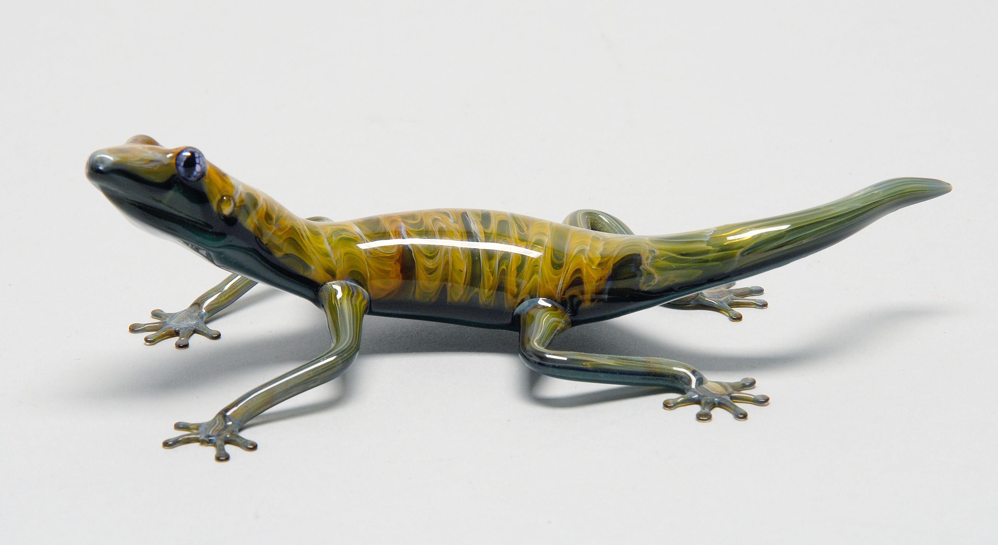 Appraisal: ART GLASS LIZARD Indistinctly signed and dated Length ConditionLoss to