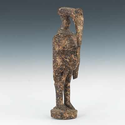 Appraisal: Senufo Style Figure ca th Century Carved wood standing figure