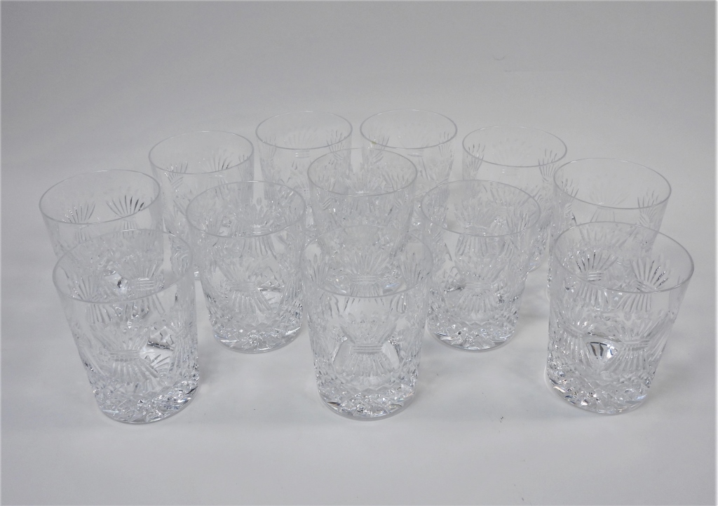 Appraisal: PC WATERFORD CUT CRYSTAL HIGHBALL GLASSES Ireland th CenturyColorless glass