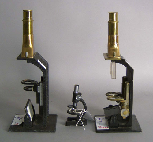 Appraisal: Two Bausch Lomb microscopes together with a miniature Japanese microscope