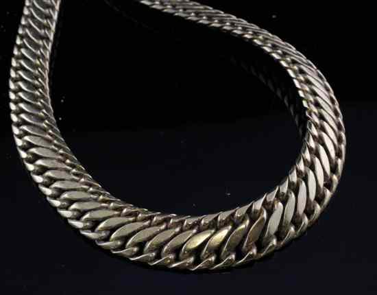 Appraisal: An ct gold necklace of woven design in g Estimate