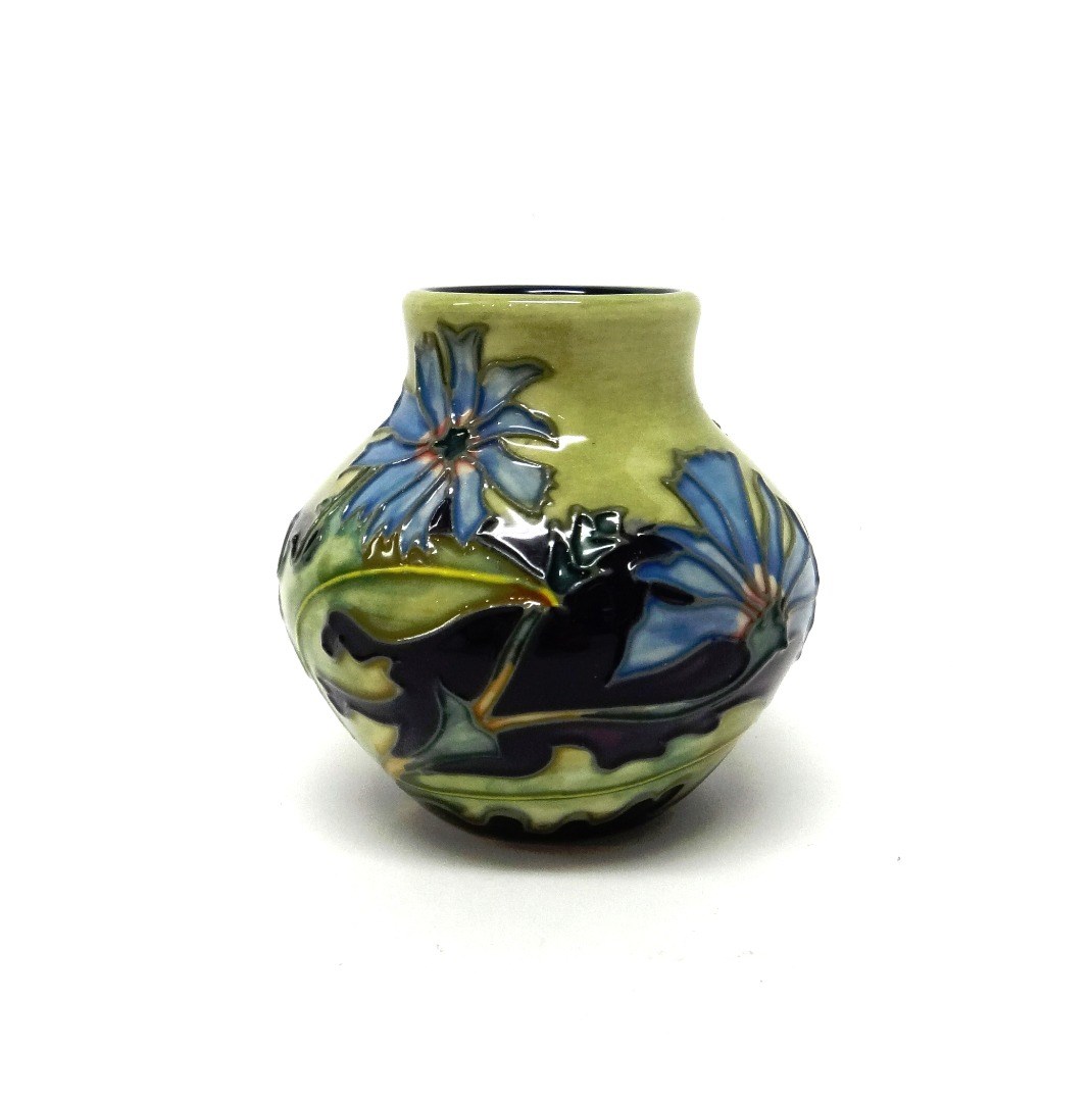 Appraisal: A small Moorcroft 'Cornflower' vase circa cm high boxed