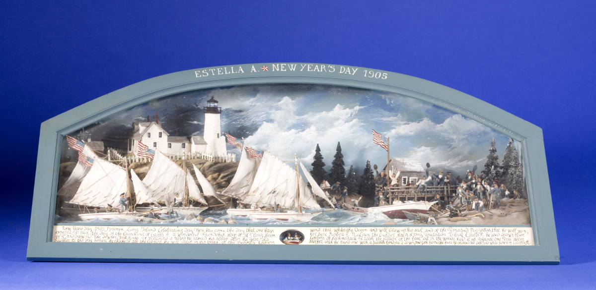 Appraisal: DIORAMA OF THE LAUNCHING OF THE FRIENDSHIP SLOOP quot ESTELLA