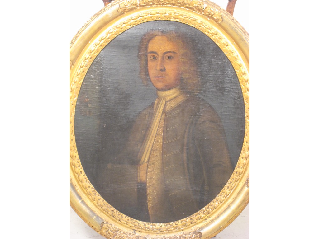 Appraisal: FOLLOWER OF SIR GODFREY KNELLER Portrait of a Gentleman half-length