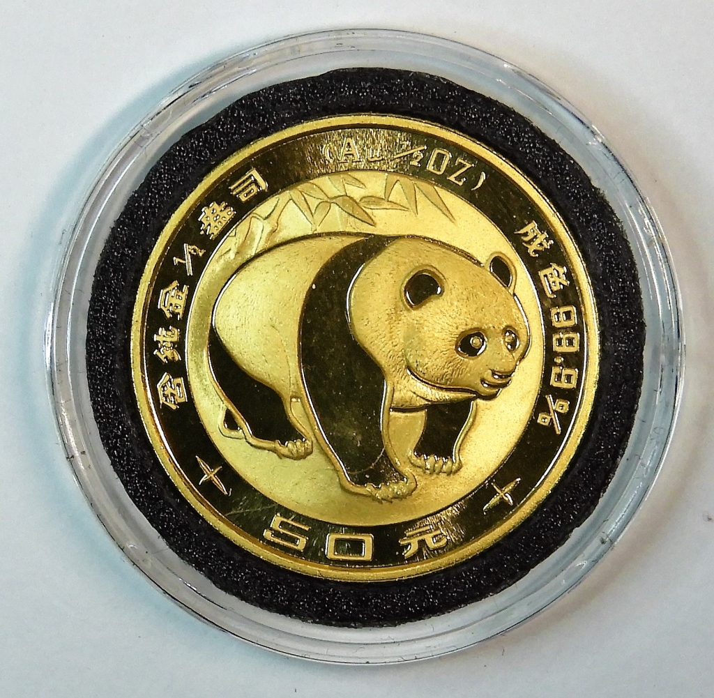 Appraisal: CHINA CHINESE YUAN PANDA GOLD COIN China China Yuan Panda