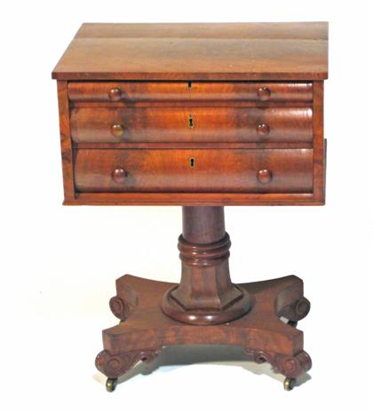 Appraisal: Classical mahogany sewing standphiladelphia circa