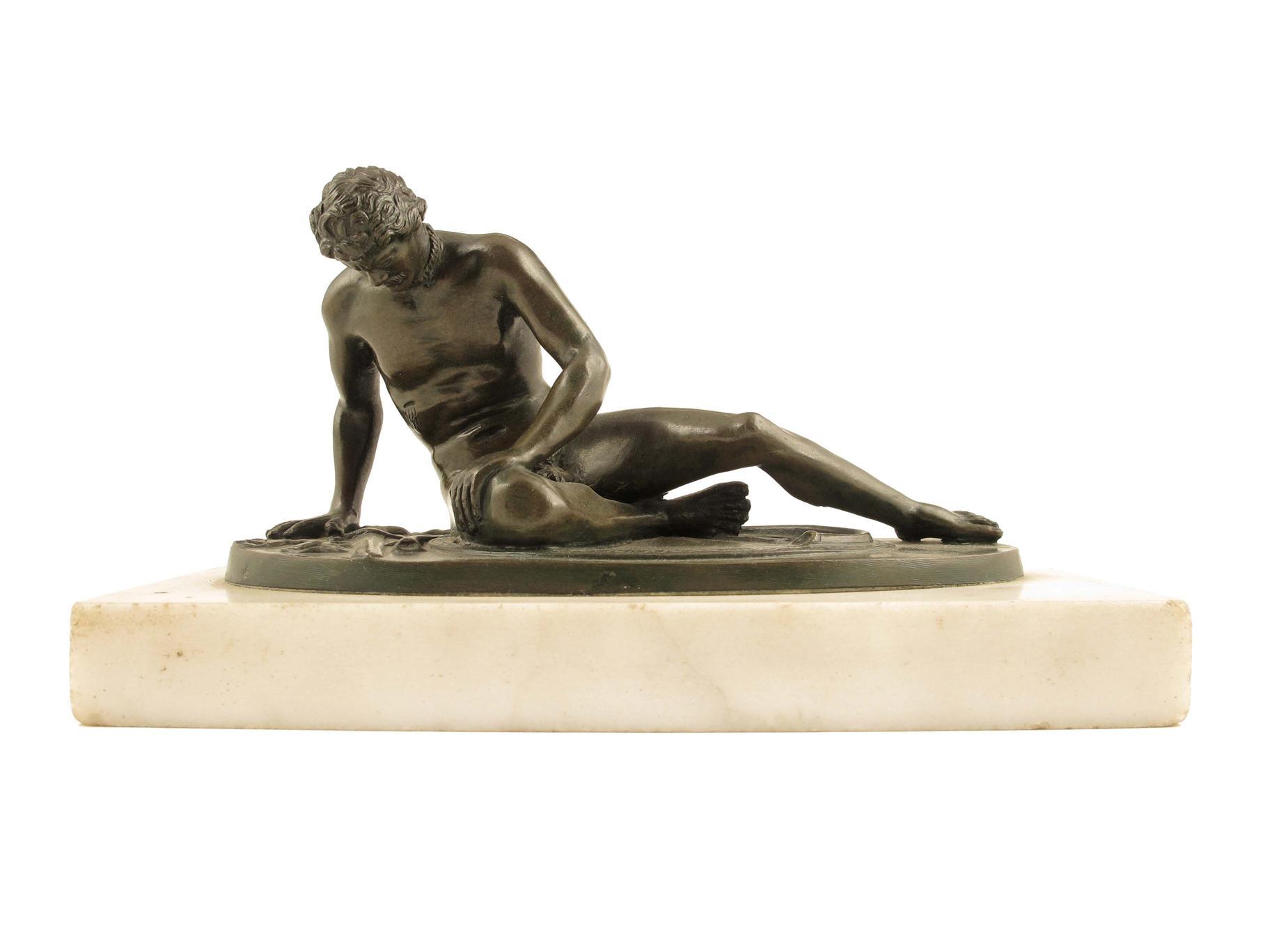 Appraisal: After the antique A bronze figure of the Dying Gaul