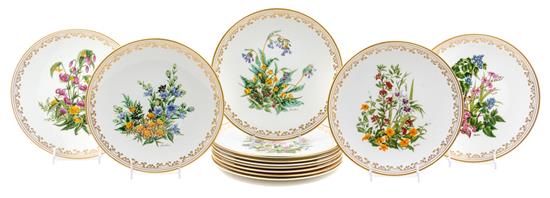 Appraisal: Sale Lot A Set of Twelve Porcelain Plates boehm each