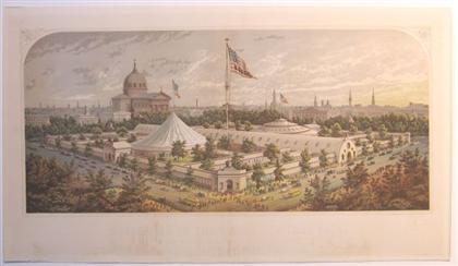 Appraisal: piece Color Lithograph Queen James Buildings of The Great Sanitary