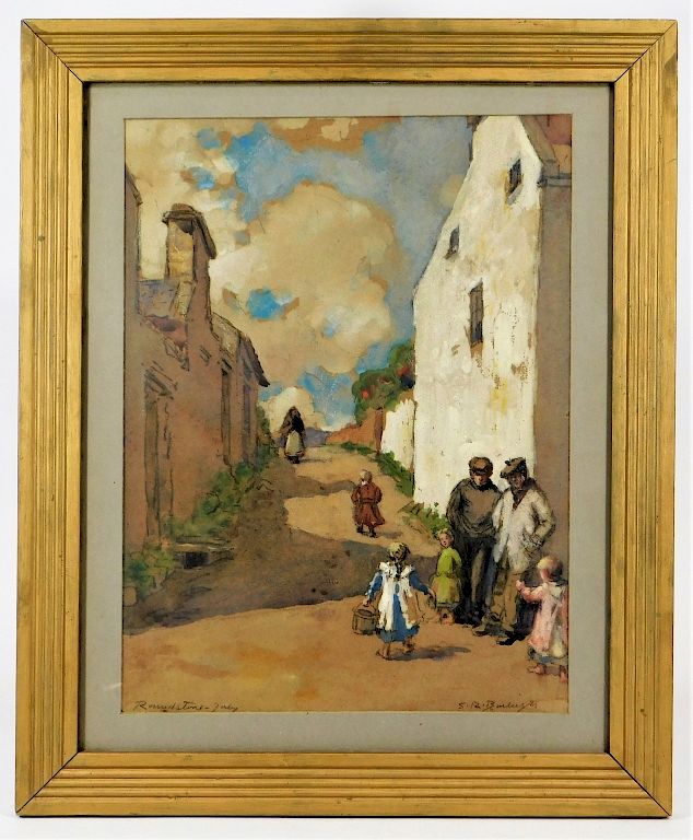 Appraisal: Sydney Richmond Burleigh Irish Village WC Painting Sydney Richmond Burleigh