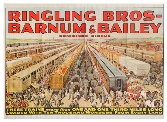 Appraisal: Sale Lot CIRCUS RINGLING BROTHERS AND BARNUM BAILEY Poster These