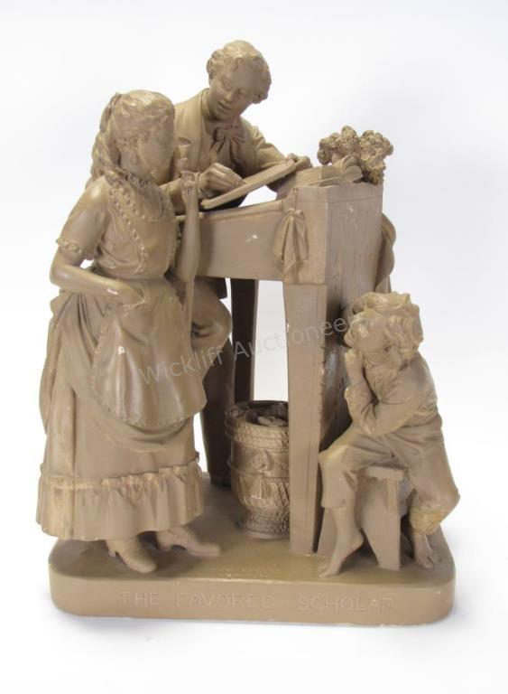 Appraisal: John Rogers Sculpture The Favored Scholar John Rogers American -