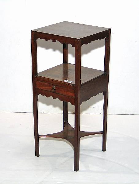 Appraisal: A George III style mahogany side table mid th century