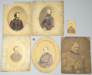 Appraisal: Union Officers CDVs Albumen Prints Autographed Civil War era Union