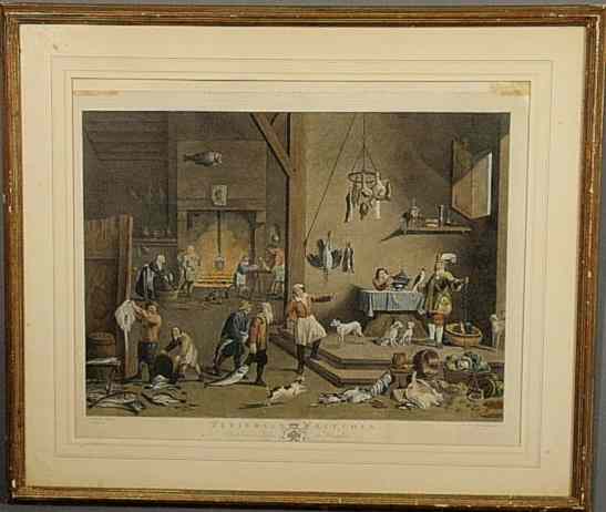 Appraisal: Framed print Tenier's Kitchen- In the Common Parlor at Houghton