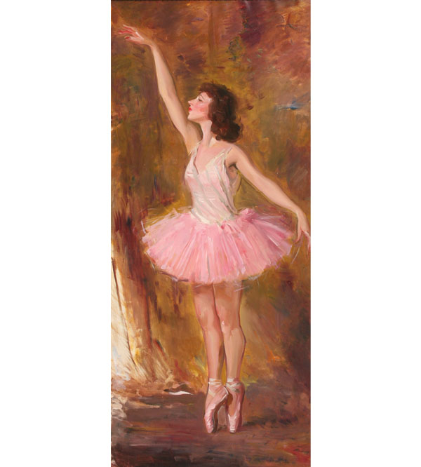 Appraisal: Wayman Elbridge Adams American - Ballet Dancer exhibition oil on